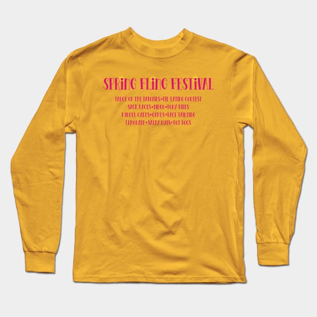 Spring Fling Festival Long Sleeve T-Shirt by CaffeinatedWhims